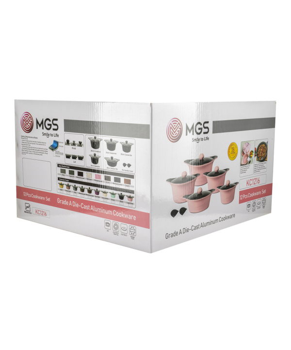 سرویس قابلمه 12 پارچه گرانیت ام جی اس MGS طرح کره ای C
