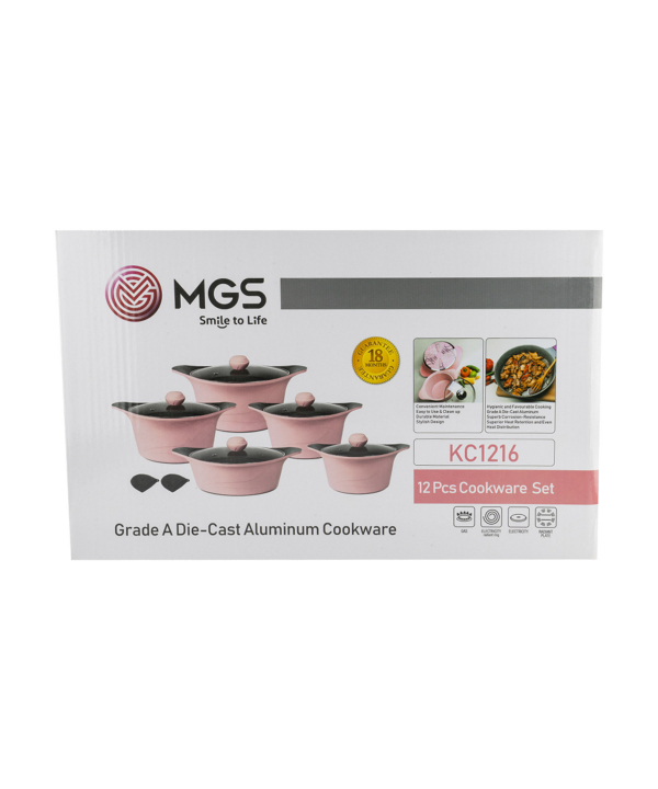 سرویس قابلمه 12 پارچه گرانیت ام جی اس MGS طرح کره ای C