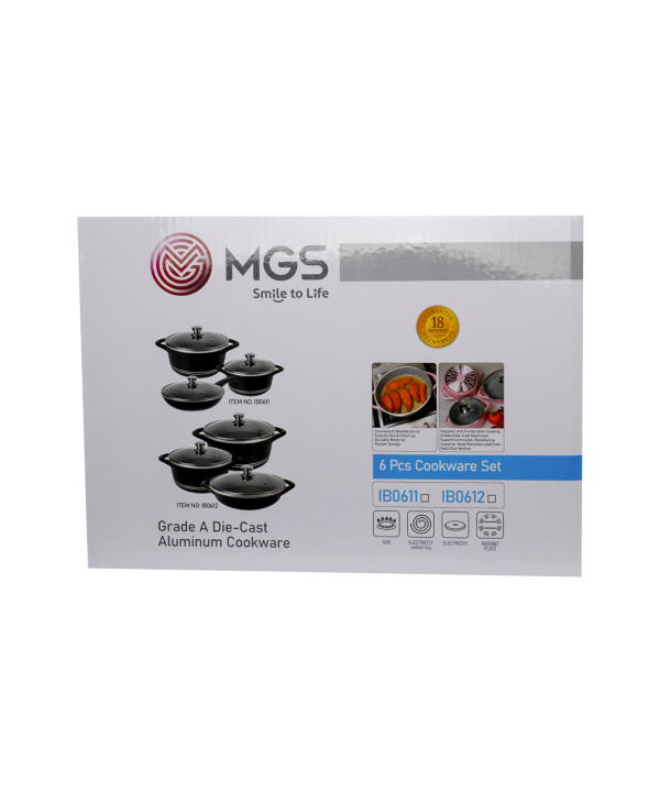 سرویس قابلمه 6 پارچه گرانیت ام جی اس MGS طرح ایتالیا B
