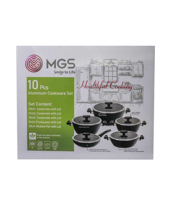 سرویس قابلمه فورج 10 پارچه ام جی اس MGS طرح ST