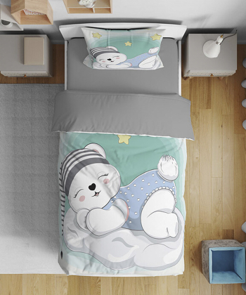 روتختی کودک یک نفره پنج تکه نوپه هوم Nope Home طرح خرس