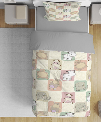 روتختی کودک یک نفره پنج تکه نوپه هوم Nope Home طرح حیوانات