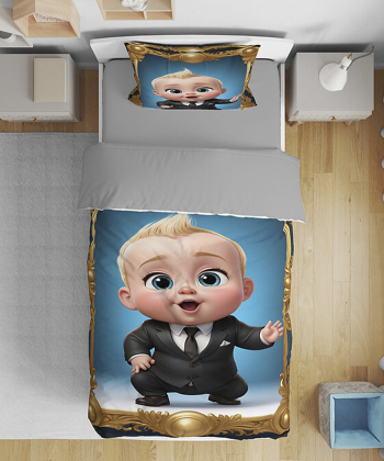 روتختی کودک یک نفره پنج تکه نوپه هوم Nope Home طرح بچه رییس