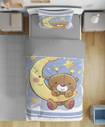 روتختی کودک یک نفره پنج تکه نوپه هوم Nope Home طرح خرس و ماه