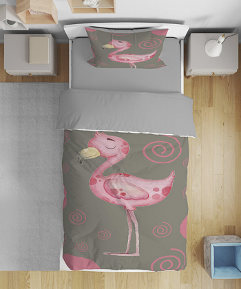 روتختی کودک یک نفره پنج تکه نوپه هوم Nope Home طرح فلامینگو