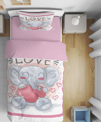 روتختی کودک یک نفره پنج تکه نوپه هوم Nope Home طرح فیل