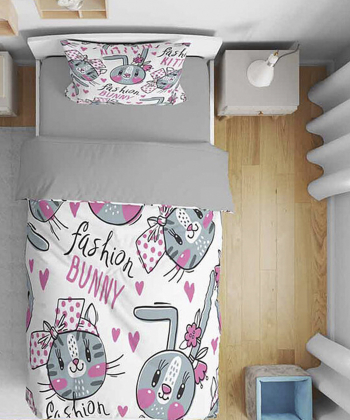 روتختی کودک یک نفره پنج تکه نوپه هوم Nope Home طرح خرگوش