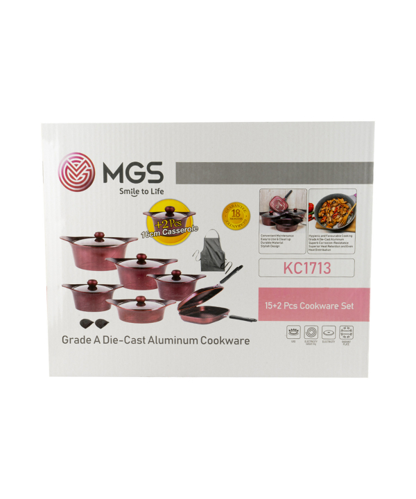 سرویس قابلمه 15+2 پارچه گرانیت ام جی اس MGS طرح کره ای C