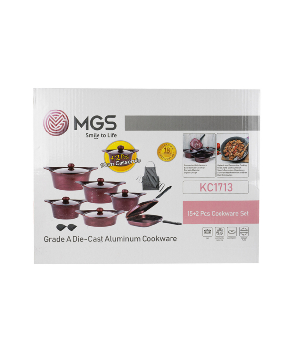 سرویس قابلمه 15+2 پارچه گرانیت ام جی اس MGS طرح کره ای C