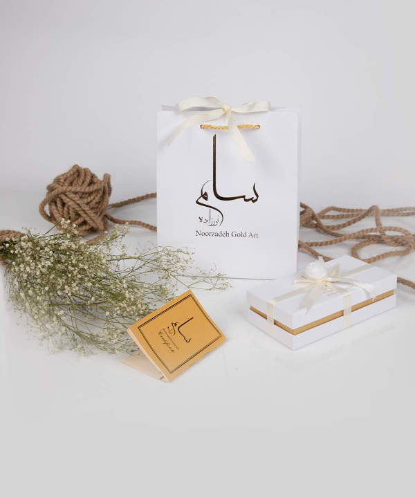 گردنبند سام نورزاده Noorzadeh Gold Art طرح ماه فروردین کد 126