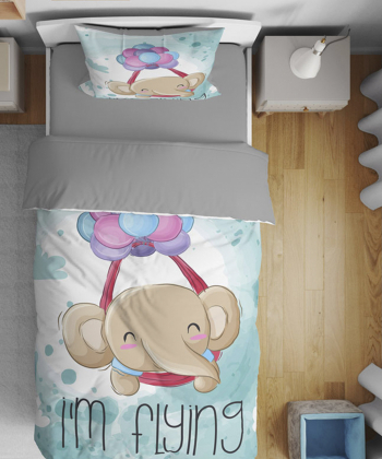 روتختی کودک یک نفره پنج تکه نوپه هوم Nope Home طرح فیل