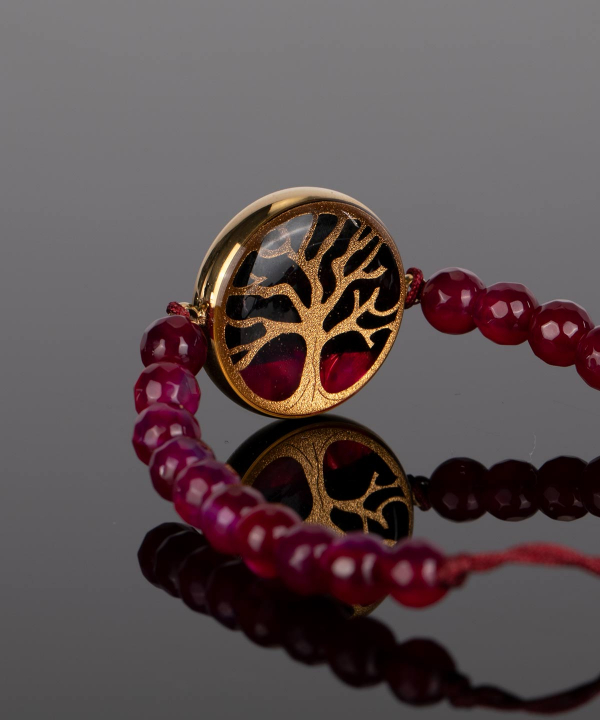 دستبند زنانه سام نورزاده Noorzadeh Gold Art طرح درخت زندگی کد 53