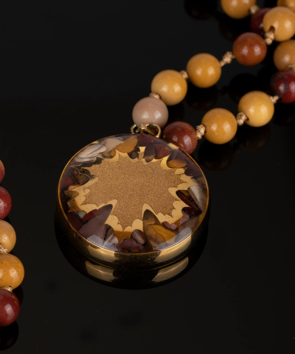 گردنبند زنانه سام نورزاده Noorzadeh Gold Art طرح برگ پاییزی کد 801