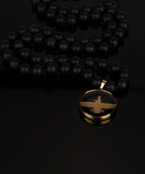 گردنبند سام نورزاده Noorzadeh Gold Art طرح فروهر  کد 60