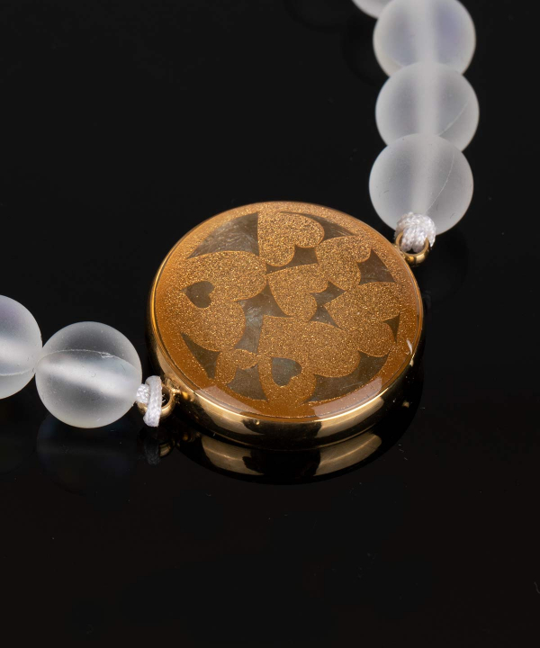 دستبند زنانه سام نورزاده Noorzadeh Gold Art طرح قلب پر کد 159