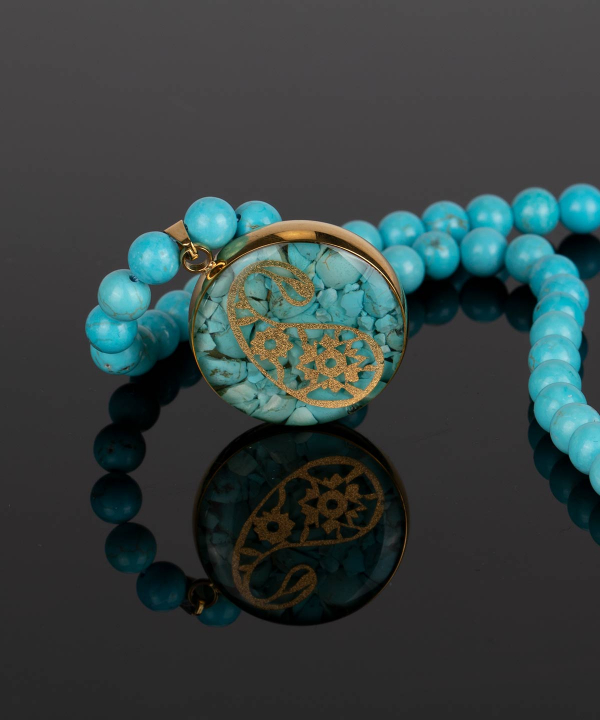گردنبند سام نورزاده Noorzadeh Gold Art طرح بته جقه کد 168
