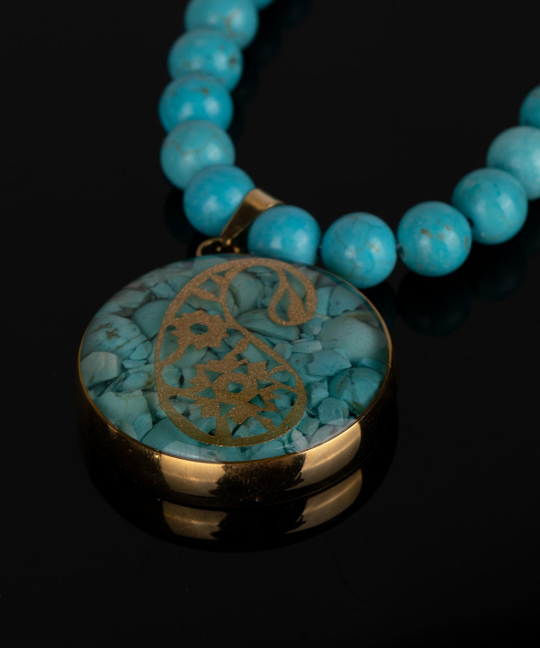 گردنبند سام نورزاده Noorzadeh Gold Art طرح بته جقه کد 168