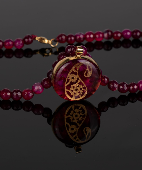 گردنبند سام نورزاده Noorzadeh Gold Art طرح بته جقه کد 172