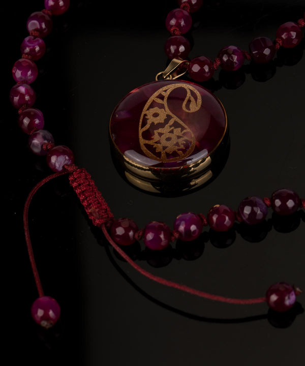 گردنبند سام نورزاده Noorzadeh Gold Art طرح بته جقه کد 1721