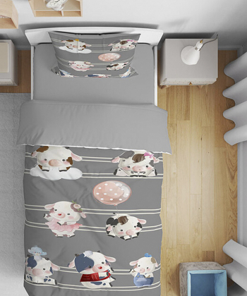 روتختی کودک یک نفره پنج تکه نوپه هوم nopehome طرح گاو کد T6009