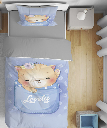 روتختی کودک یک نفره پنج تکه نوپه هوم nopehome طرح گربه کد T5993