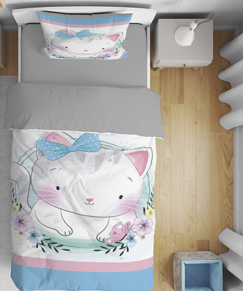 روتختی کودک یک نفره پنج تکه نوپه هوم nopehome طرح گربه کد T5994