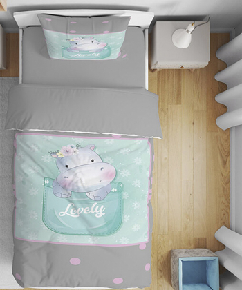 روتختی کودک یک نفره پنج تکه نوپه هوم nopehome طرح اسب آبی کد T5997