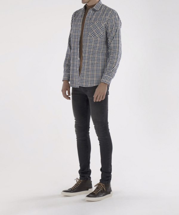 پیراهن چهارخانه مردانه جوتی جینز JootiJeans کد 11531106