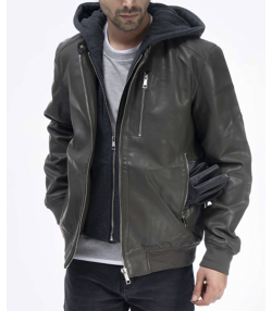 کاپشن چرم مردانه جوتی جینز JootiJeans کد 04522121