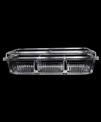 ظرف شیشه ای 3خانه دربدارشیاردار لیمون Limon کد 210100