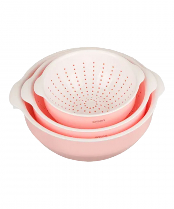 ست کاسه و آبکش گرد 3 سایز لیمون Limon کد 206607