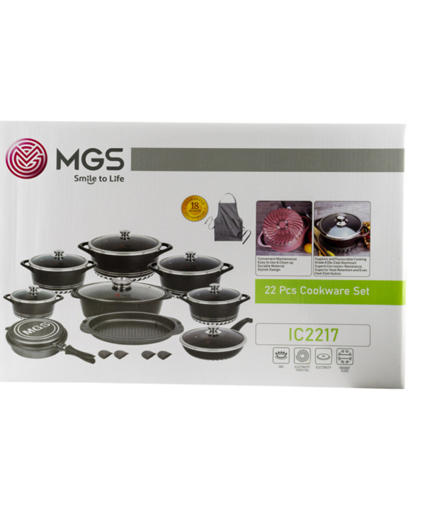 سرویس قابلمه 22 پارچه گرانیت ام جی اس MGS طرح ایتالیا C