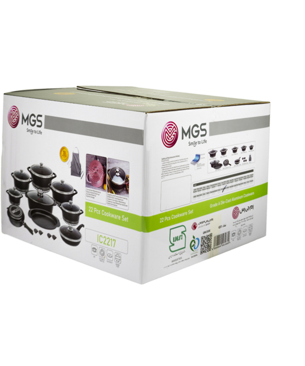 سرویس قابلمه 22 پارچه گرانیت ام جی اس MGS طرح ایتالیا C