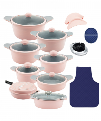 سرویس قابلمه 23 پارچه گرانیت ام جی اس MGS طرح کره ایD