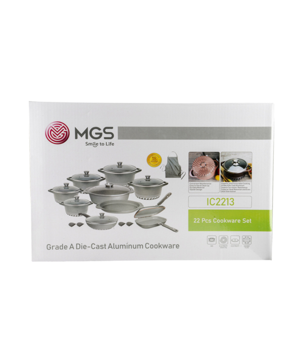 سرویس قابلمه 22 پارچه گرانیت ام جی اس MGS طرح ایتالیا C