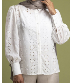 شومیز آستین بلند زنانه برنس مدل AM-BORNOS-02647