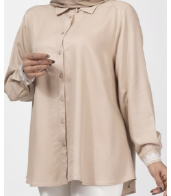 شومیز ویسکوز آستین بلند زنانه برنس مدل AM-BORNOS-02596
