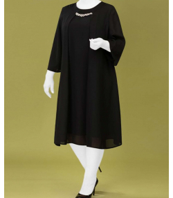 پیراهن مجلسی آستین سه ربع زنانه برنس مدل AM-BORNOS-02609