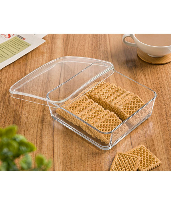 بیسکوییت خوری شیشه ای درب دار لیمون Limon کد 215400