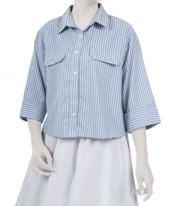 شومیز نخی آستین کوتاه زنانه سه دو مدل 5SW45NT1601