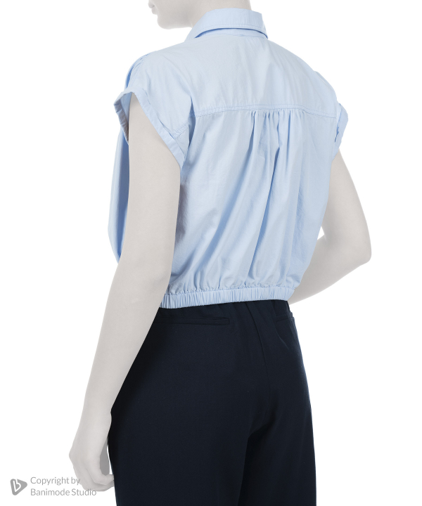 شومیز نخی آستین کوتاه زنانه سه دو مدل 5SW07NT1411