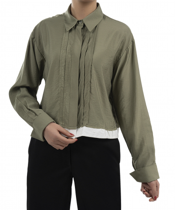 شومیز ویسکوز آستین بلند زنانه سرژه مدل MP-SE-207359