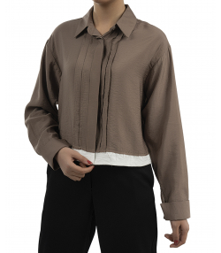 شومیز ویسکوز آستین بلند زنانه سرژه مدل MP-SE-207359