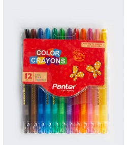 مداد شمعی 12 رنگ پنتر Panter مدل RC 101