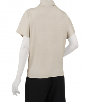 شومیز لینن آستین کوتاه زنانه سرژه مدل 207369