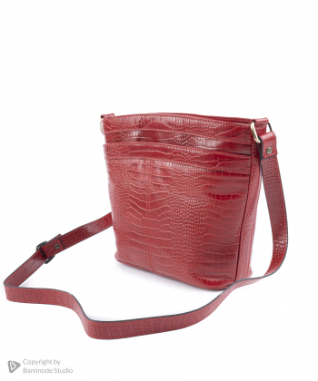 کیف دوشی چرم طبیعی زنانه نوین چرم Novin Charm مدل خورشید