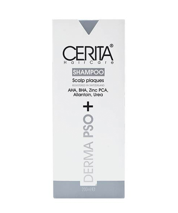 شامپو کنترل‌کننده پوسته سر سریتا Cerita مدل +Derma Pso حجم 200 میلی‌لیتر