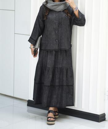 ست شومیز و دامن زنانه السانا مدل 2198