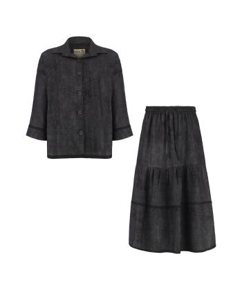 ست شومیز و دامن زنانه السانا مدل 2198