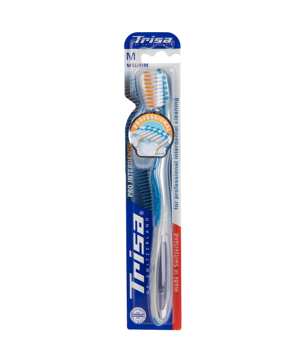 مسواک با برس متوسط تریزا Trisa مدل Pro Interdental